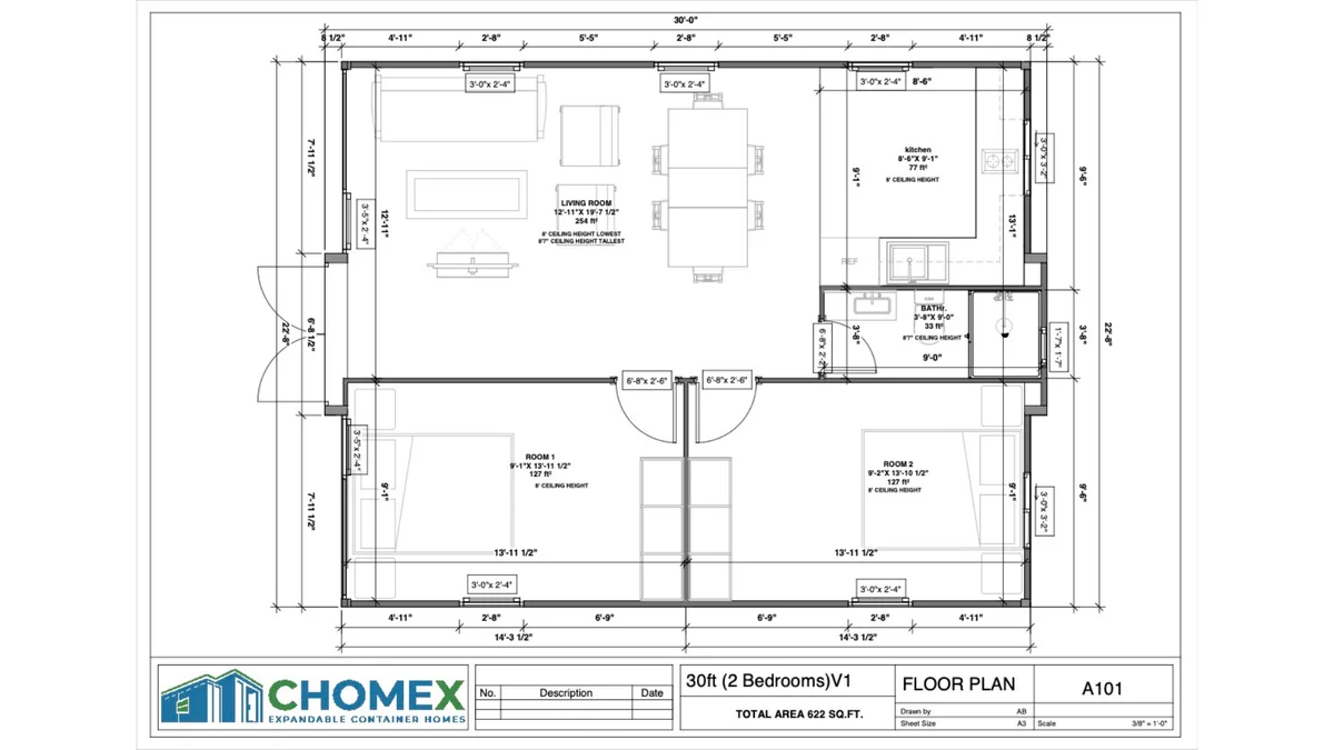 Haven Nest - 30' Expandable Container Home | 2 Bedrooms | Full Bath, Kitchen, Living Room | 585 SF Modular Tiny Home - Image 10