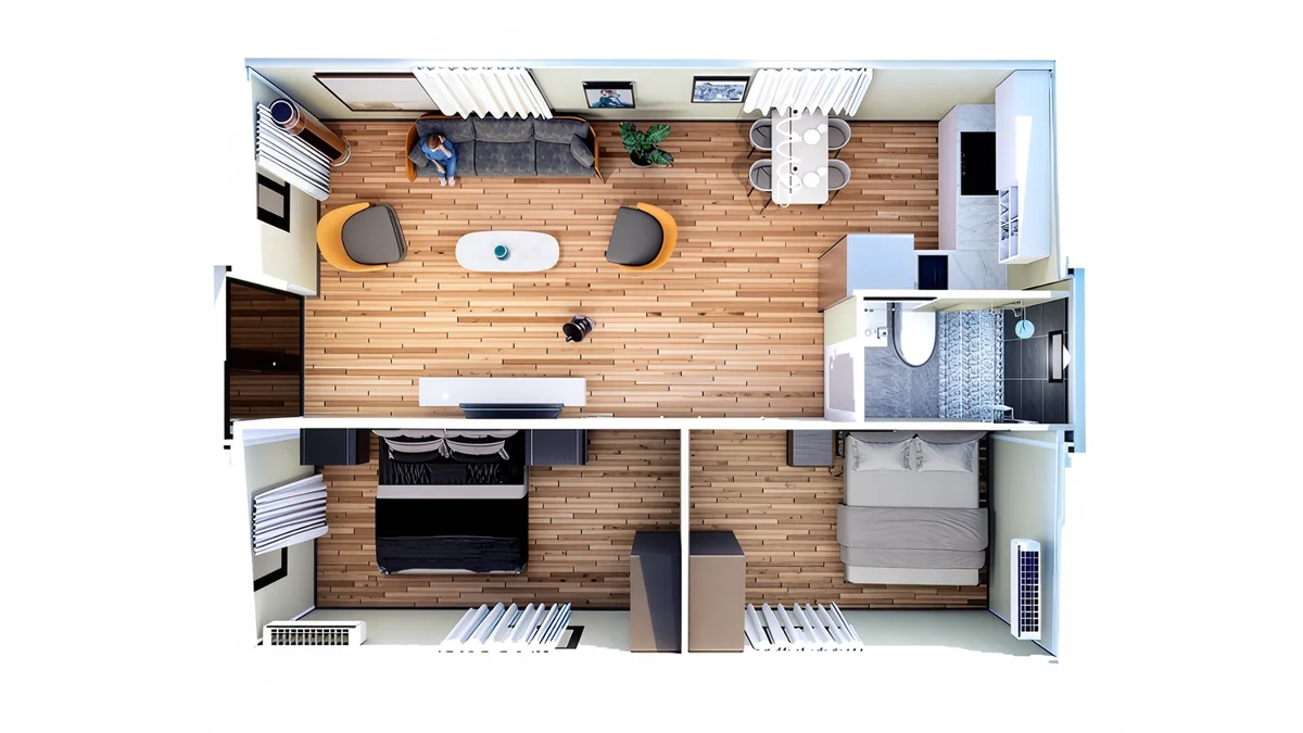 Haven Nest - 30' Expandable Container Home | 2 Bedrooms | Full Bath, Kitchen, Living Room | 585 SF Modular Tiny Home - Image 11