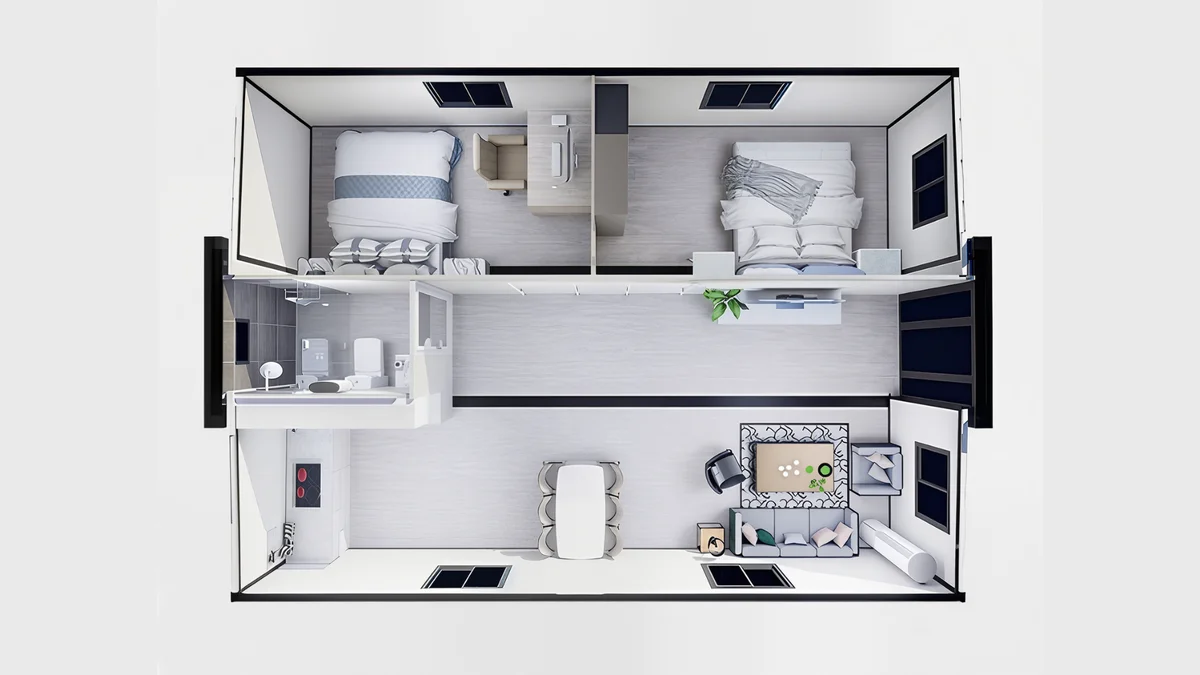 Haven Nest - 30' Expandable Container Home | 2 Bedrooms | Full Bath, Kitchen, Living Room | 585 SF Modular Tiny Home - Image 12