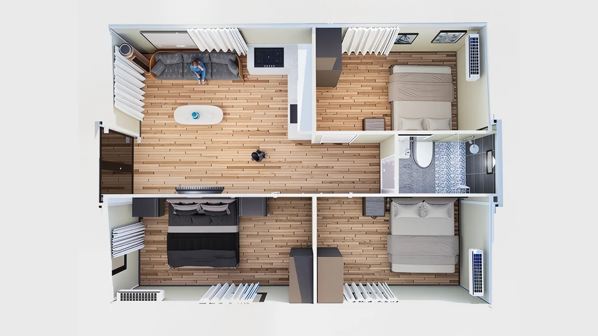 Haven Nest - 30' Expandable Container Home | 2 Bedrooms | Full Bath, Kitchen, Living Room | 585 SF Modular Tiny Home - Image 14