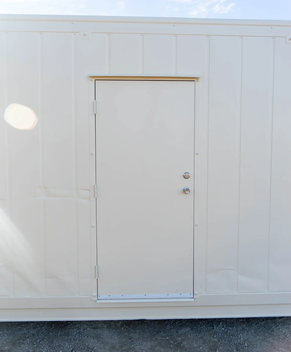 36" Steel Security Personnel Door on a Refrigerated Container