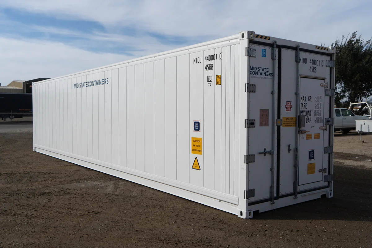 40' High Cube New Refrigerated Container (Single Phase 5HP Freezer)