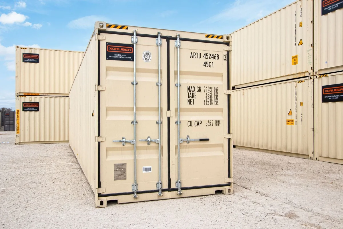 40' High Cube 1-Trip Double Door Shipping Container - Image 3