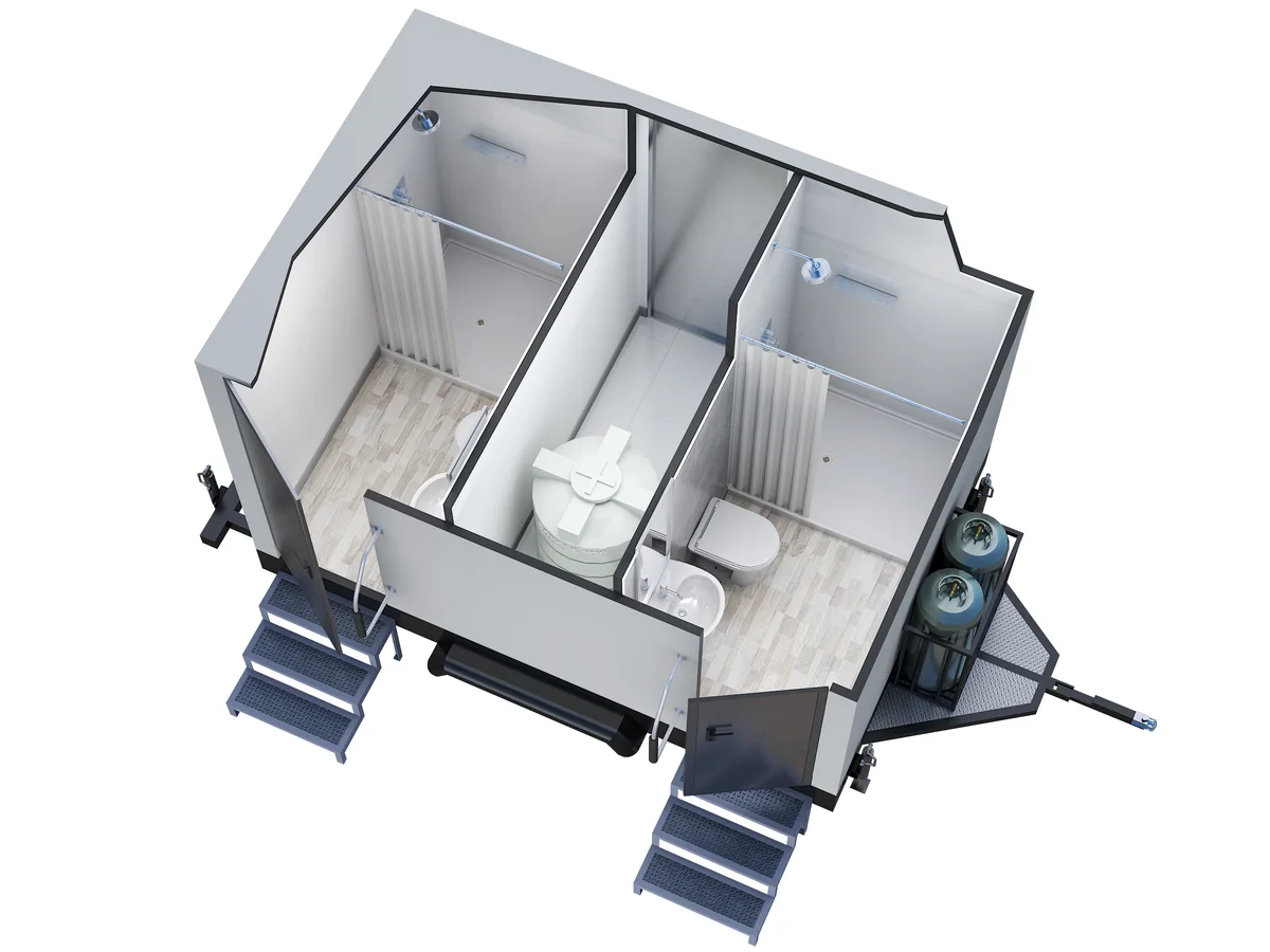 ECT-2-Stall Luxury Restroom Trailer 12' x 7' - Image 4