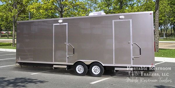 3 Station Shower Trailer Portable Restroom Rentals Locker Combo - Image 3