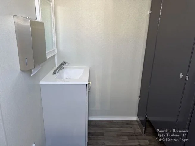 USED ADA Restroom Trailer + 4 Station | Oahu Series- Public Floor Plan - Image 6