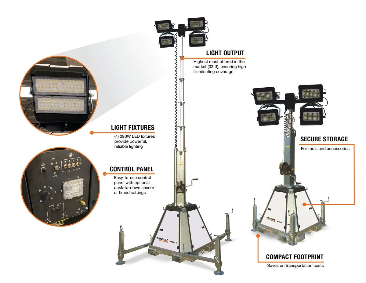 Generac Mobile CTF-10 LED Portable Light Tower - Image 2