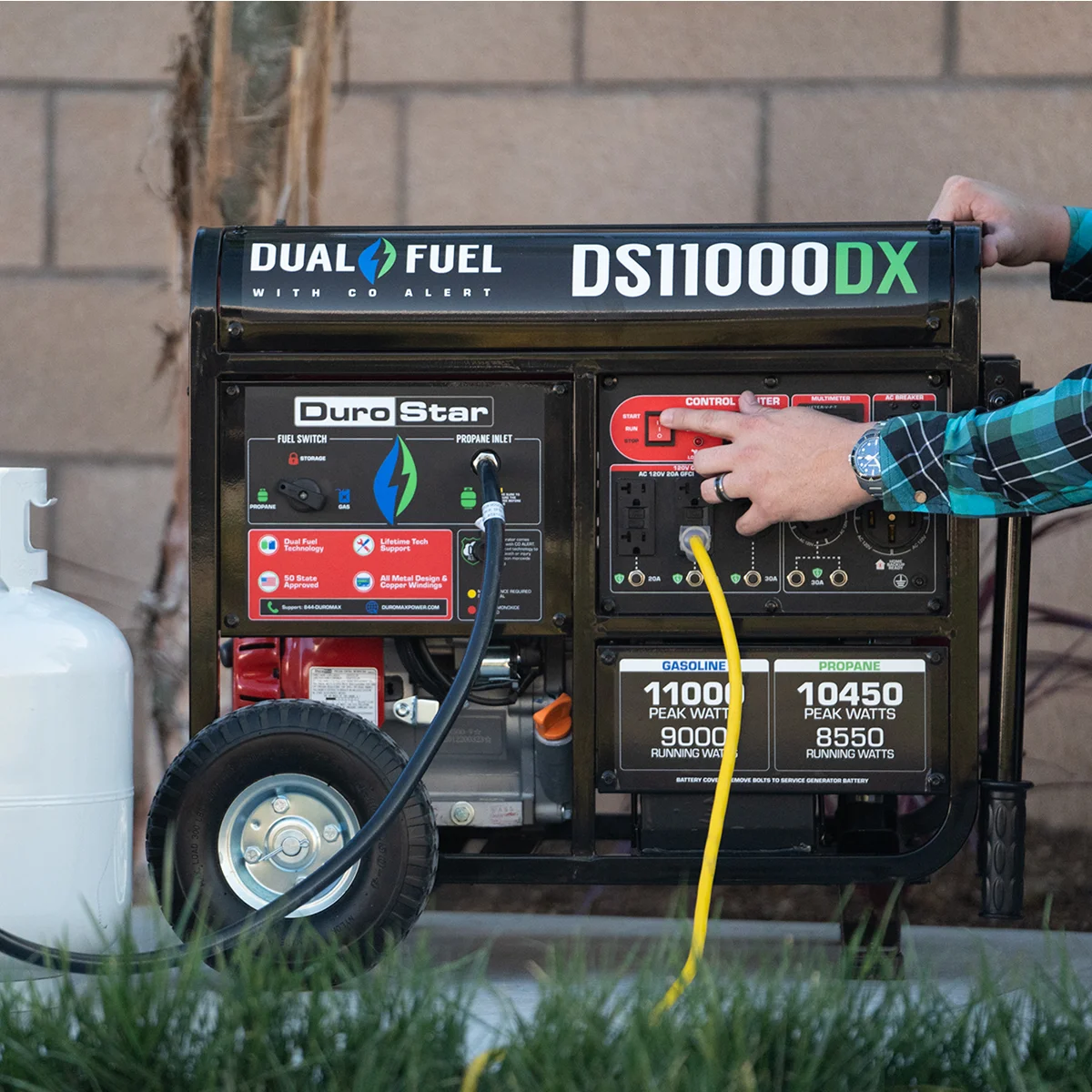 11,000 Watt Dual Fuel Portable Generator w/ CO Alert - Image 11
