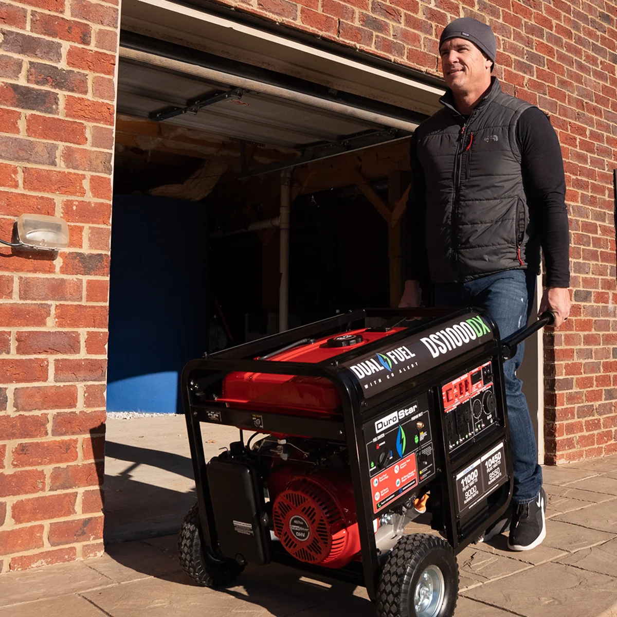 11,000 Watt Dual Fuel Portable Generator w/ CO Alert - Image 5