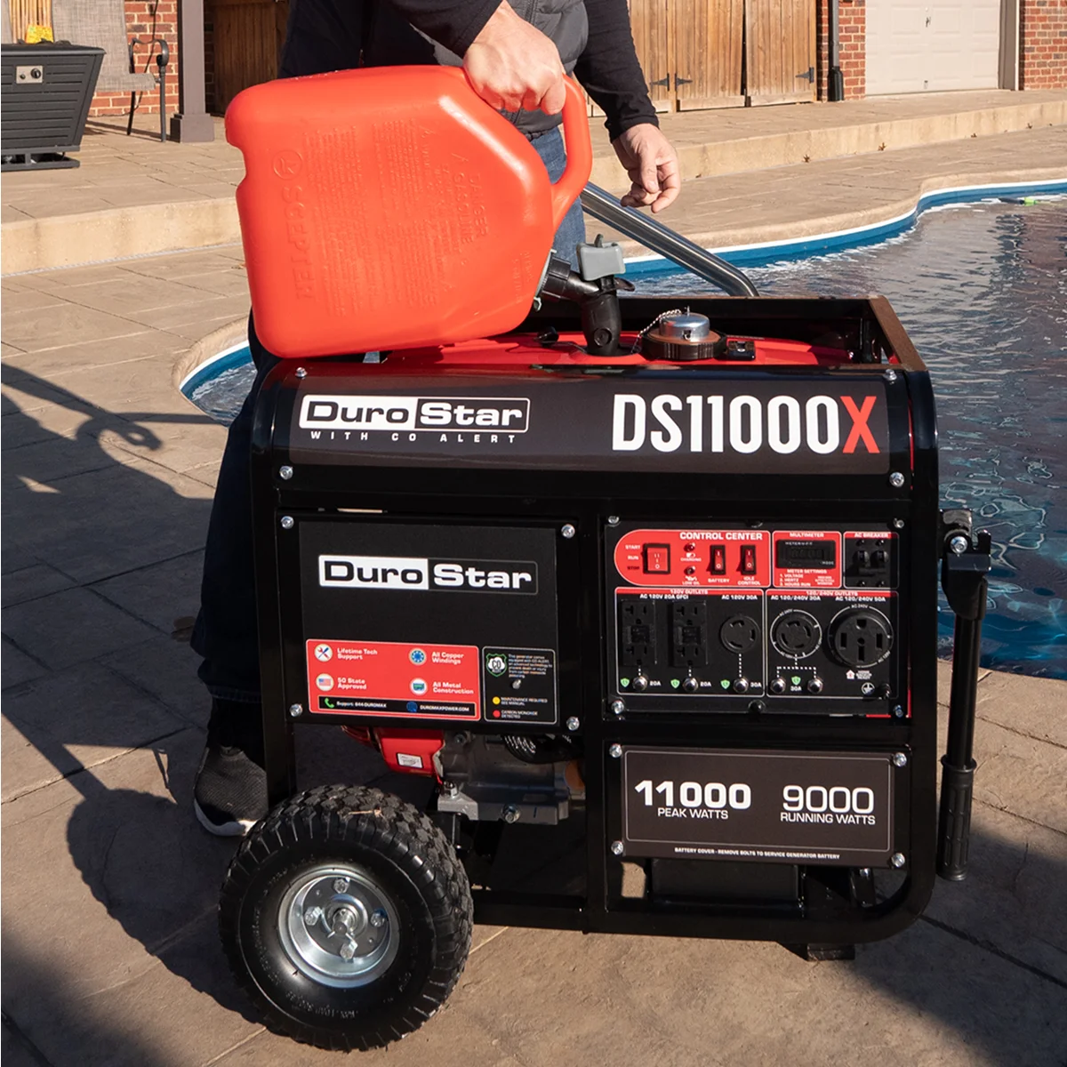 11,000 Watt Gasoline Portable Generator w/ CO Alert - Image 11