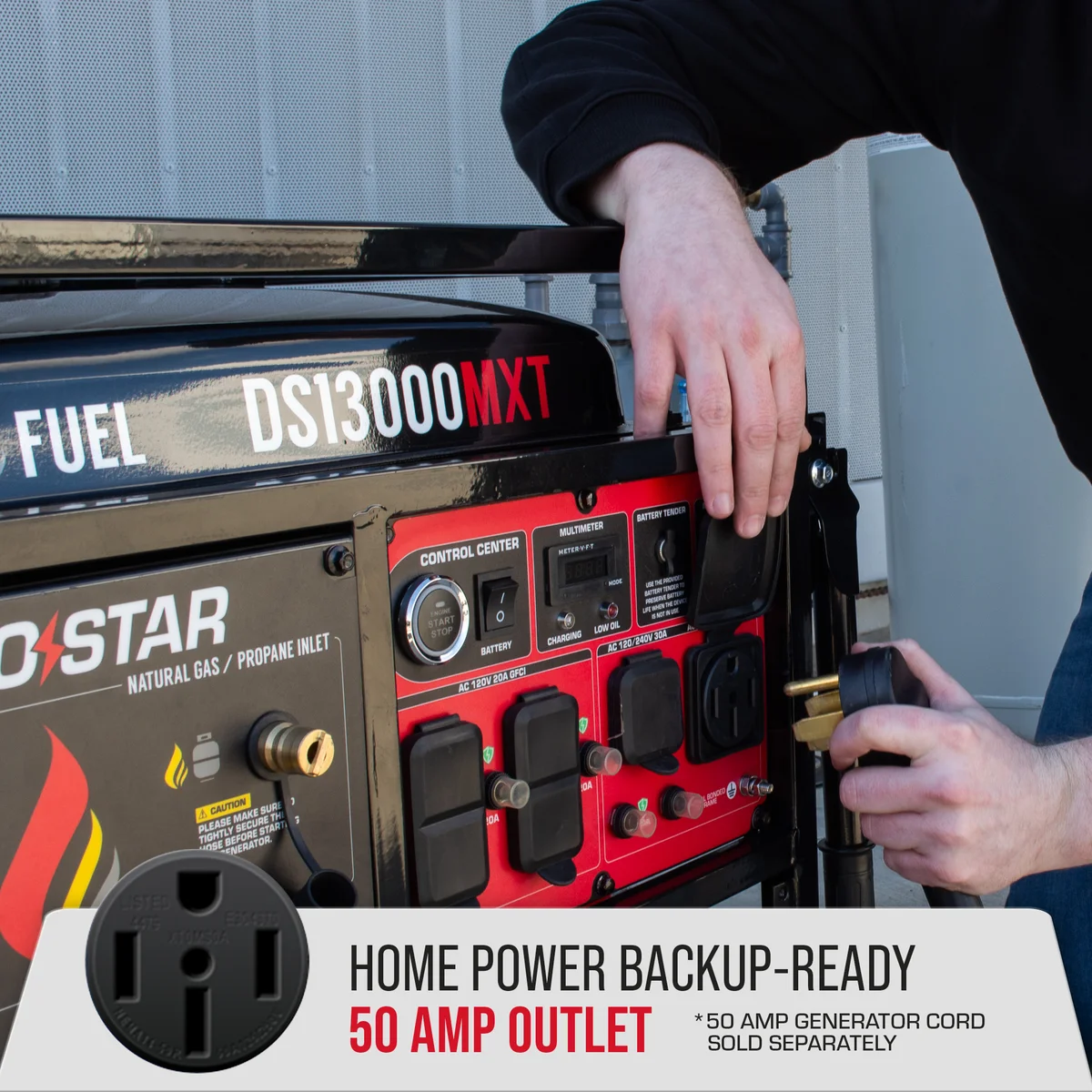 13,000 Watt Tri Fuel Portable Generator w/ CO Alert - Image 4