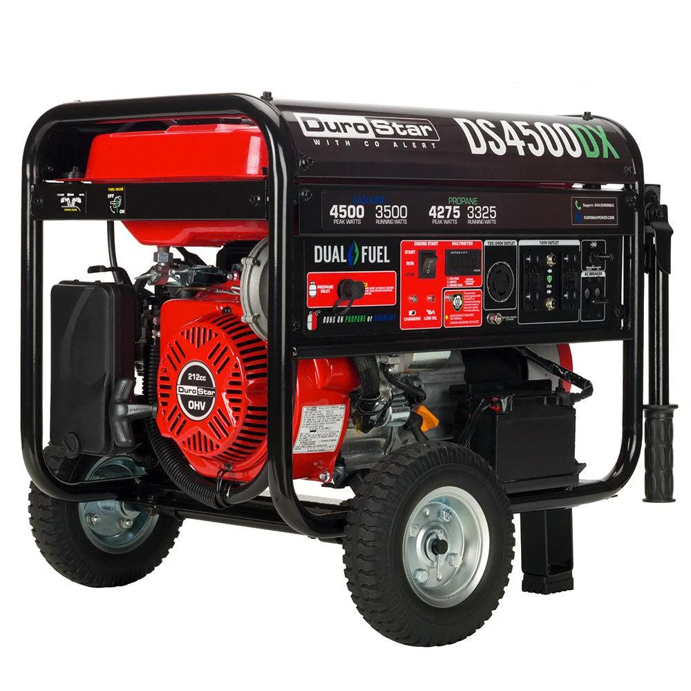 4,500 Watt Dual Fuel Portable Generator w/ CO Alert