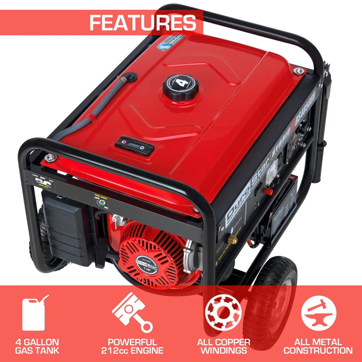 4,850 Watt Dual Fuel Portable Generator - Image 2
