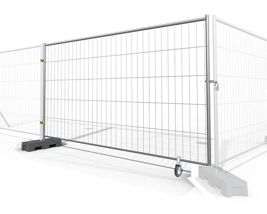 Anti-Climb Temporary Fence Panel - 6'6" Tall x 11'6" Wide: Double Swing Gate Kit
