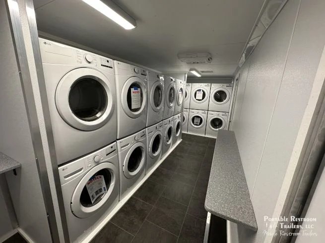 8 Station Portable Laundry Trailer - Direct to Sewer