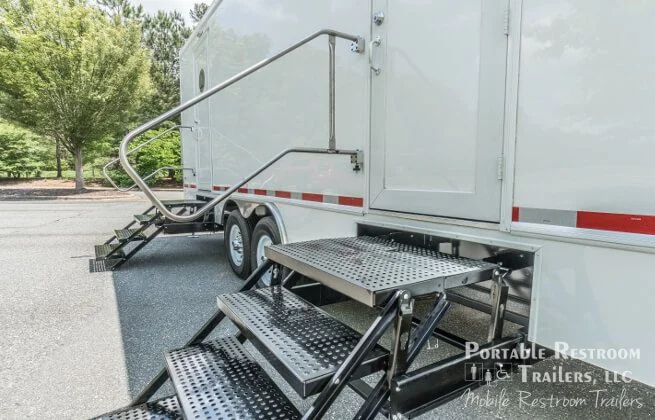 10 Station Portable Restroom Trailer Calypso Series -Direct to Sewer - Image 7