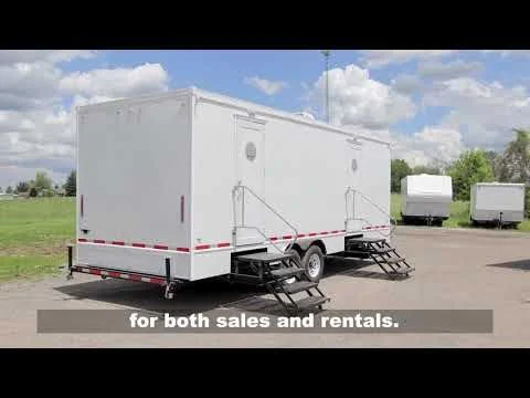9 Station Portable Restroom Trailer | Calypso Series - Convertible Floor Plan - 4 Season Package - Image 2