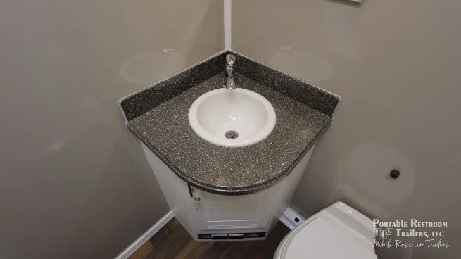 4 Station Bathroom Trailer | Calypso Series - Private Floor Plan - Image 5