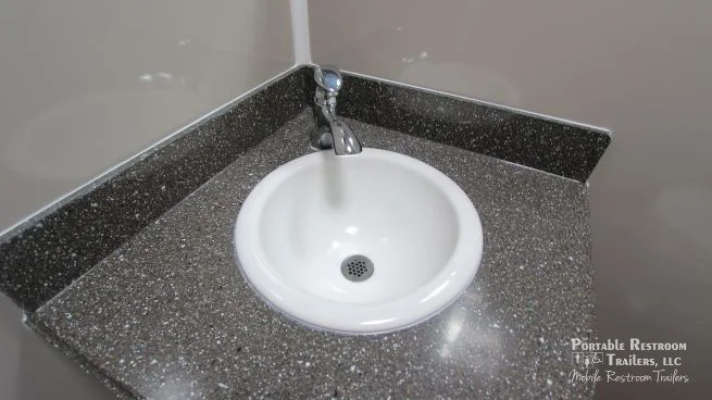4 Station Bathroom Trailer | Calypso Series - Private Floor Plan - Image 6