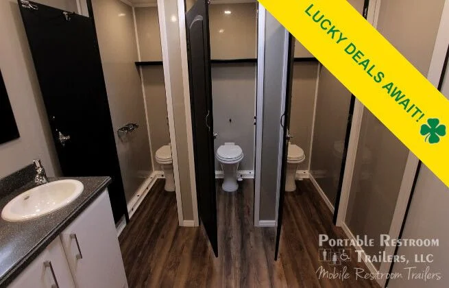 8 Station Portable Restroom Trailer | Calypso Series - 4 Season