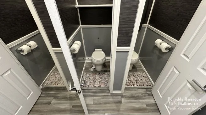 6 Station Portable Bathroom Trailer | Coastal Series 4 Season Package - Image 11