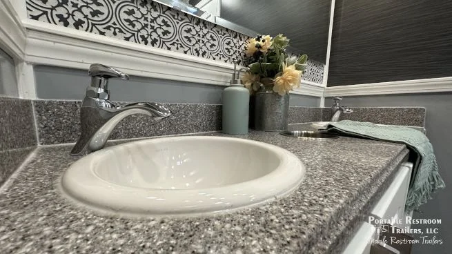 6 Station Portable Bathroom Trailer | Coastal Series 4 Season Package - Image 13