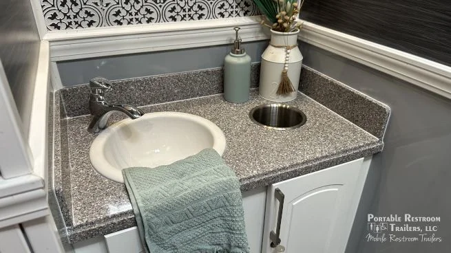 6 Station Portable Bathroom Trailer | Coastal Series 4 Season Package - Image 14