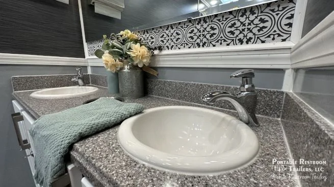 6 Station Portable Bathroom Trailer | Coastal Series 4 Season Package - Image 15