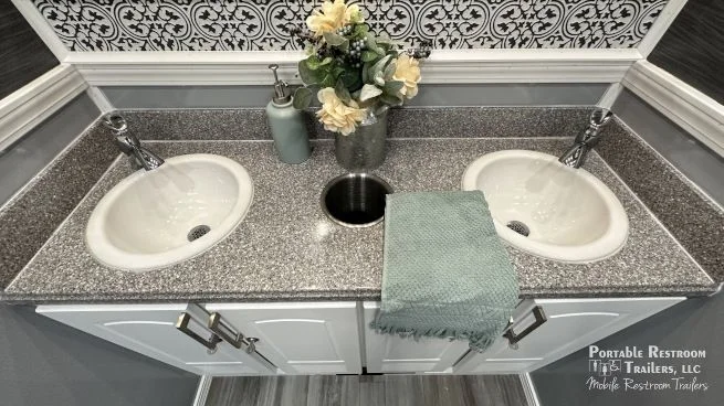 6 Station Portable Bathroom Trailer | Coastal Series 4 Season Package - Image 16