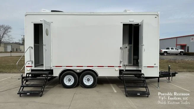 6 Station Portable Bathroom Trailer | Coastal Series 4 Season Package - Image 18