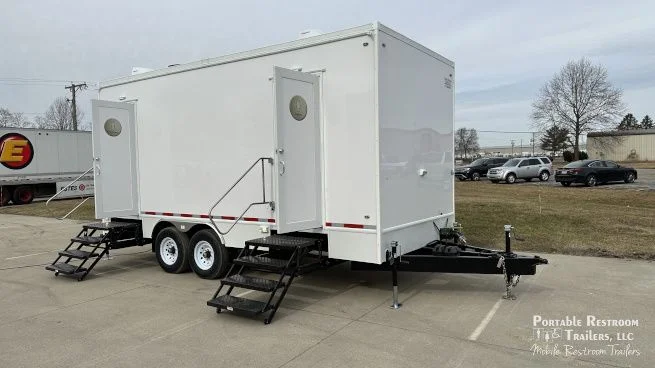 6 Station Portable Bathroom Trailer | Coastal Series 4 Season Package - Image 19