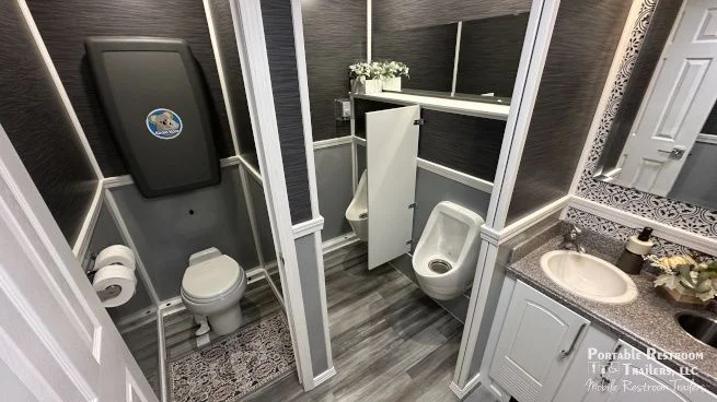 6 Station Portable Bathroom Trailer | Coastal Series 4 Season Package - Image 4
