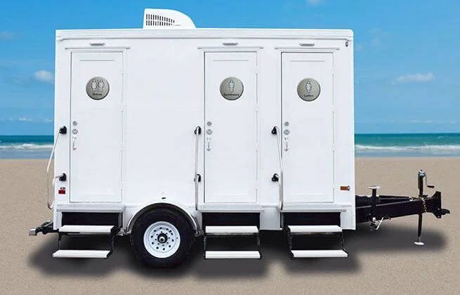 3 Station Restroom Trailer | Affordable Advantage Series - Image 2