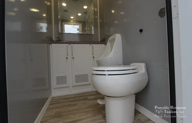 3 Station Restroom Trailer | Affordable Advantage Series - Image 3