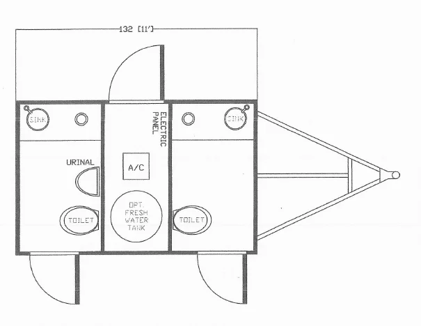 2 Station Restroom Trailer | Affordable Advantage Series - Image 18