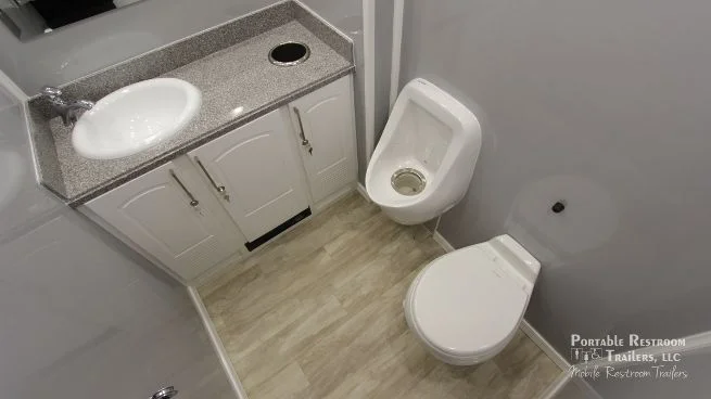 2 Station Restroom Trailer | Affordable Advantage Series - Image 4