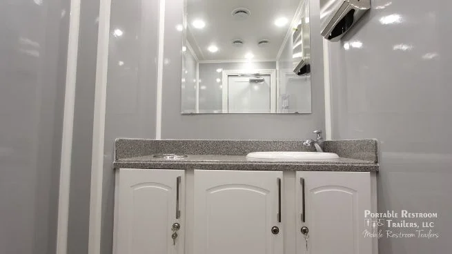 2 Station Restroom Trailer | Affordable Advantage Series - Image 6