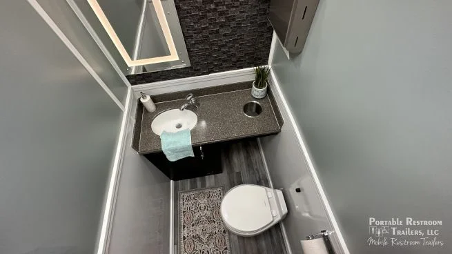 4 Station Restroom Trailer | SOLAR Quietude Series - Green Certified - 3 Season - Image 4
