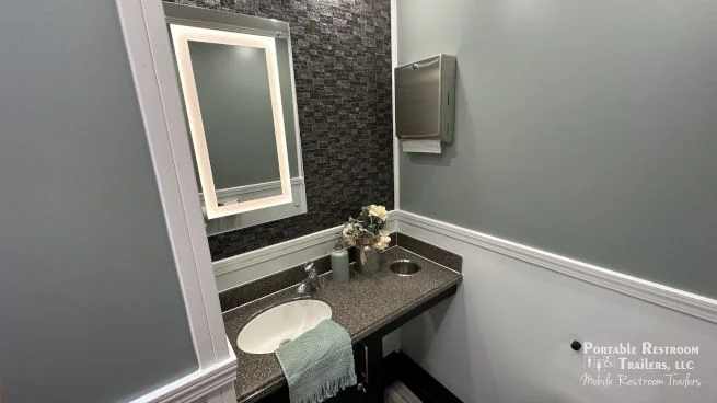 4 Station Restroom Trailer | SOLAR Quietude Series - Green Certified - 3 Season - Image 7