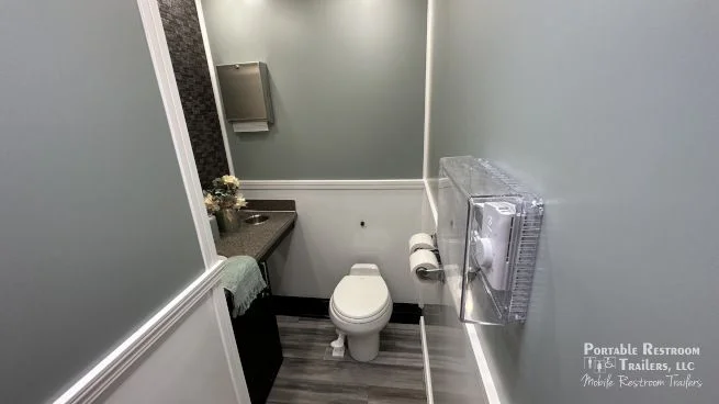 4 Station Restroom Trailer | SOLAR Quietude Series - Green Certified - 3 Season - Image 8