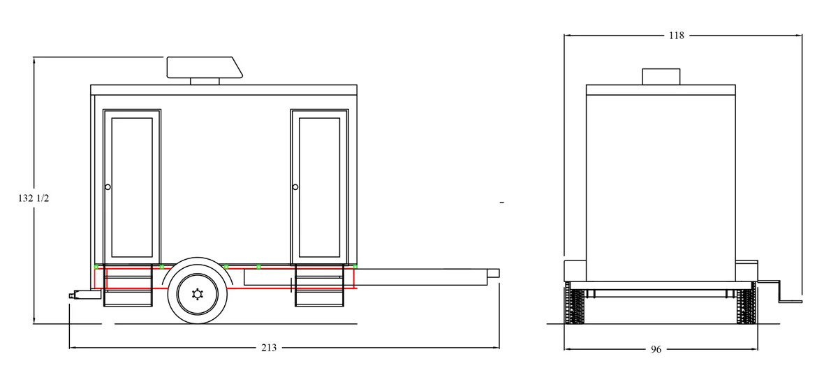 2 Station Restroom Trailer | SOLAR Quietude Series - Green Certified - 4 Season - Image 17