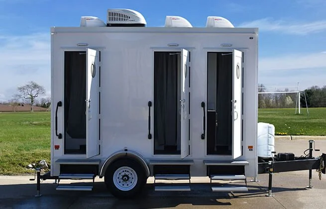 3 Station Green Certified Restroom Trailer | SOLAR Quietude Series - Image 2