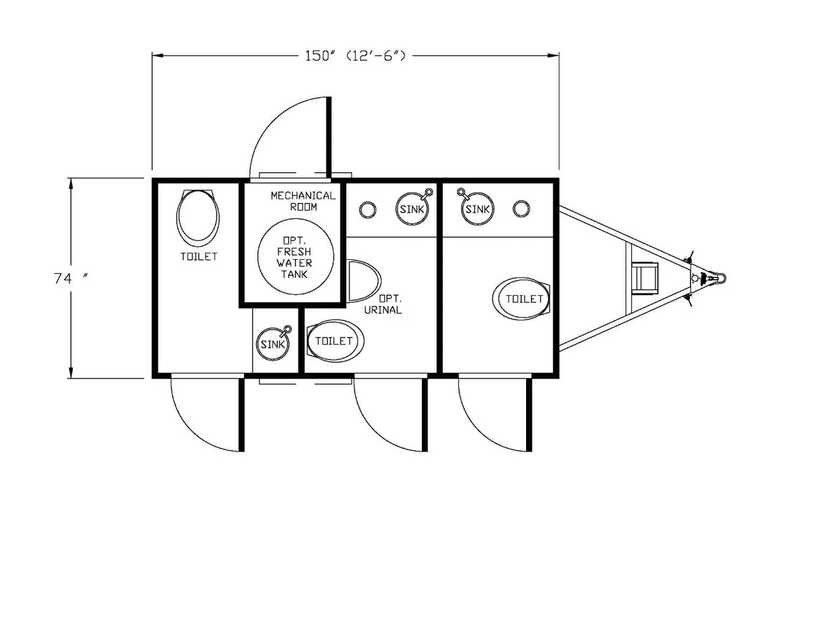 3 Station Green Certified Restroom Trailer | SOLAR Quietude Series - Image 20