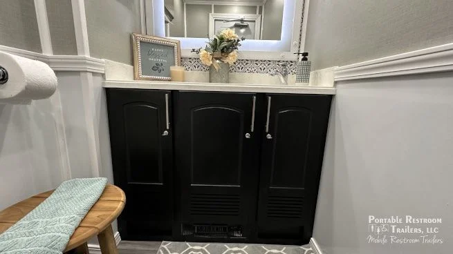 3 Station Green Certified Restroom Trailer | SOLAR Quietude Series - Image 3