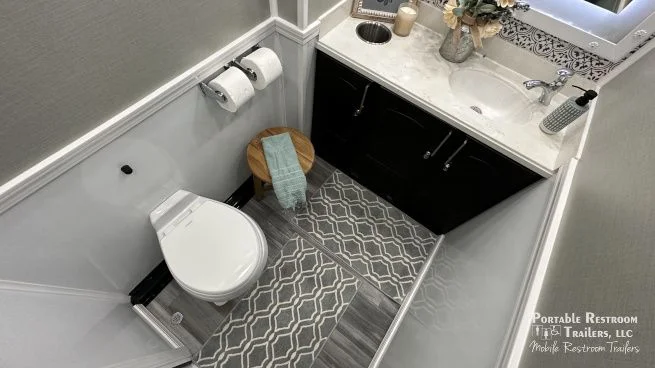 3 Station Green Certified Restroom Trailer | SOLAR Quietude Series - Image 5