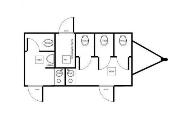 5 Station Restroom Trailer | SOLAR Quietude Series - Green Certified - Image 6
