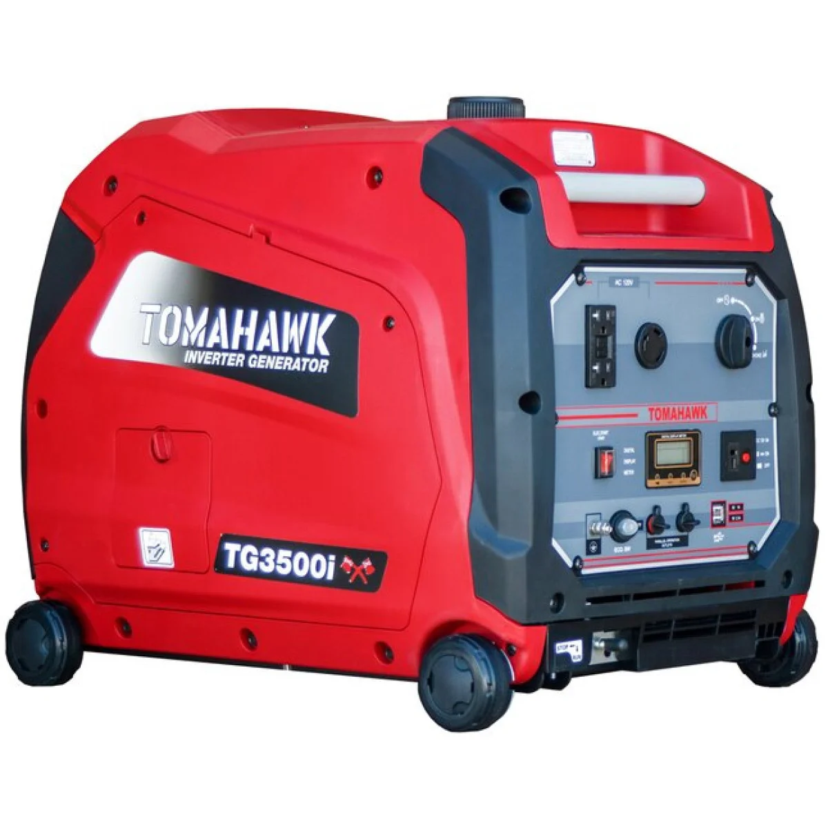 Tomahawk TG3500i 3500 Watt Inverter Gas Power Portable Generator & Wheel Kit - Image 2