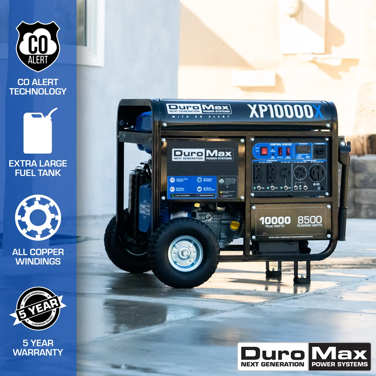 10,000 Watt Gasoline Portable Generator w/ CO Alert - Image 2