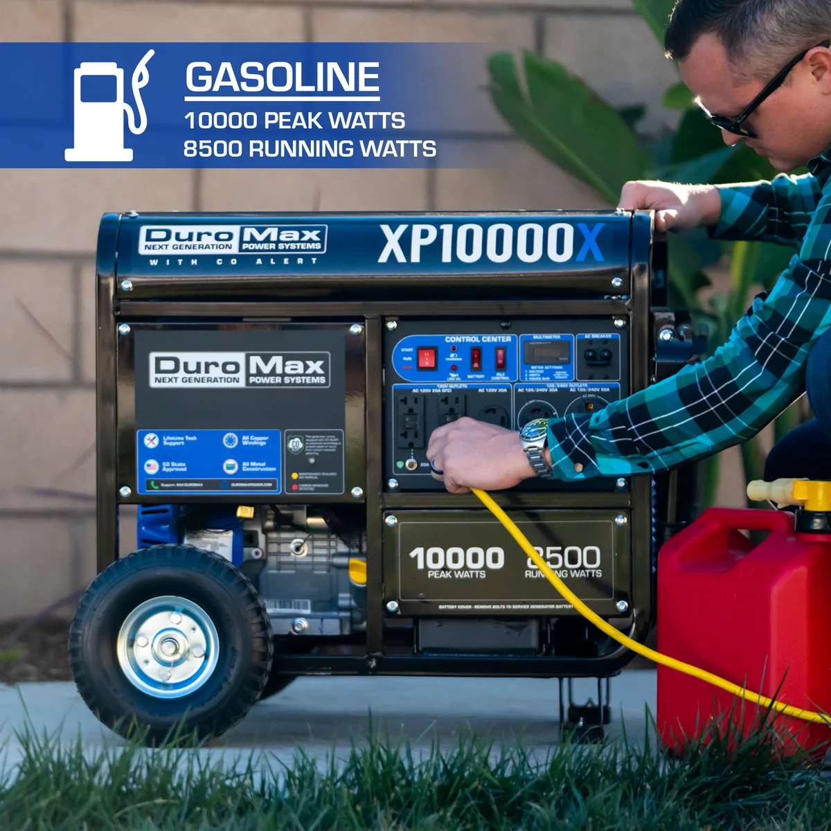 10,000 Watt Gasoline Portable Generator w/ CO Alert - Image 4