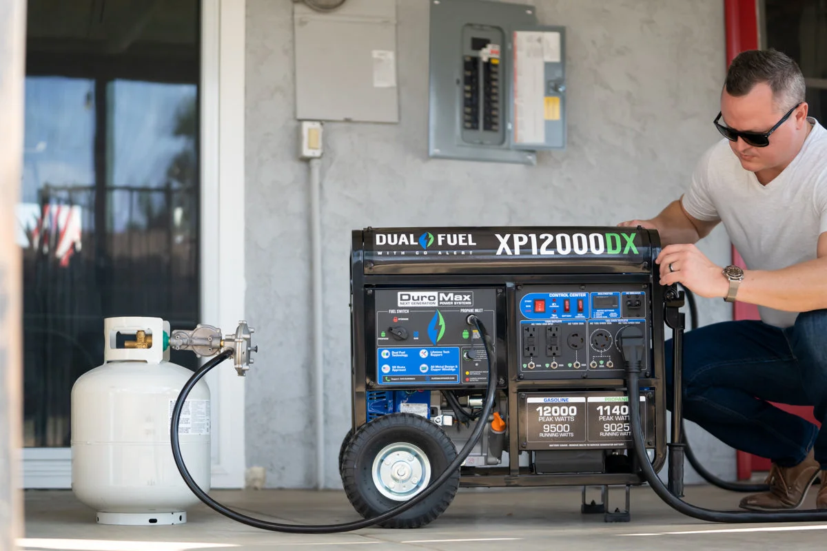 12,000 Watt Dual Fuel Portable Generator w/ CO Alert - Image 16